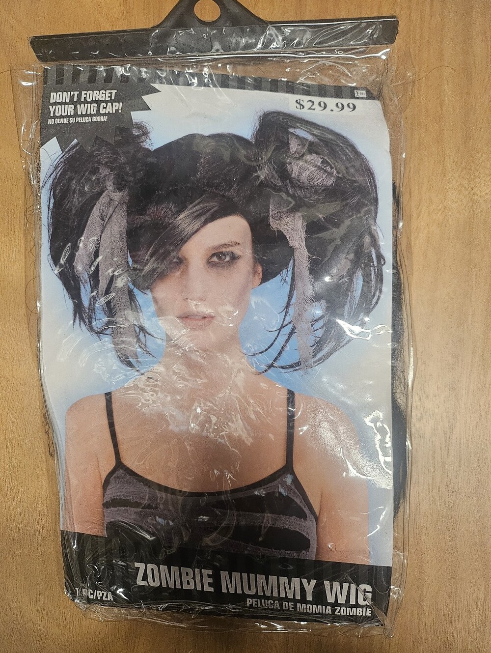 Halloween Zombie Mummy Wig - Black New